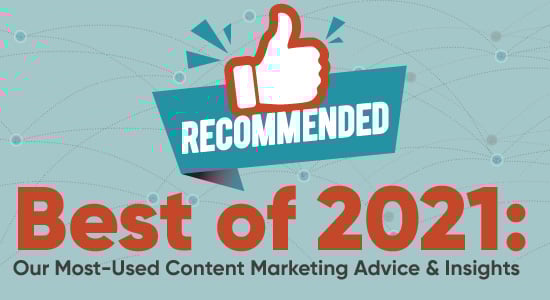 Dec 28 Blog heade - Best of 2021- Our Most-Used Content Marketing Advice & Insights-01