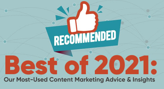 Dec 28 Blog heade - Best of 2021- Our Most-Used Content Marketing Advice & Insights-01