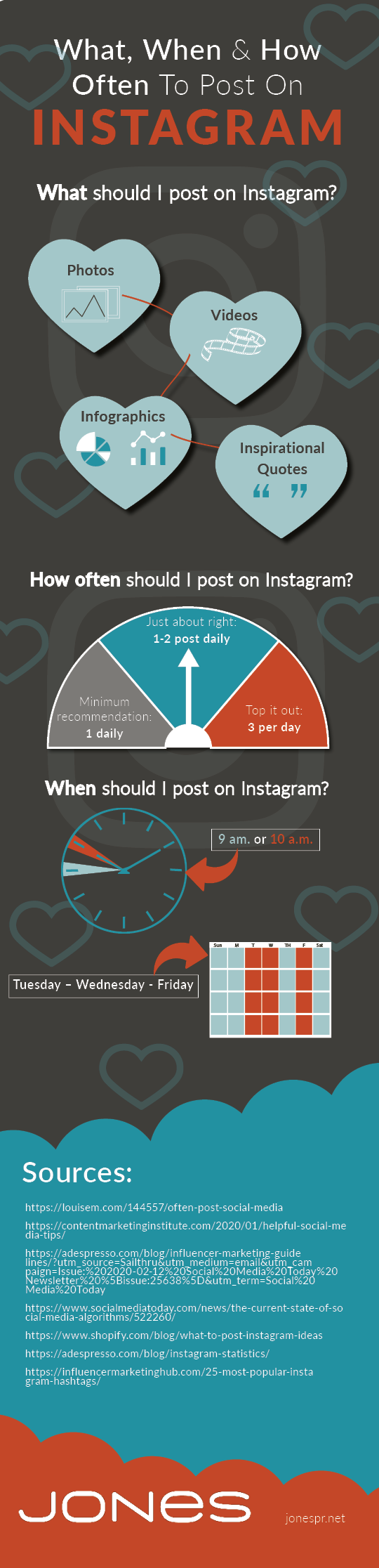 Jones complete social media guide infographic instagram