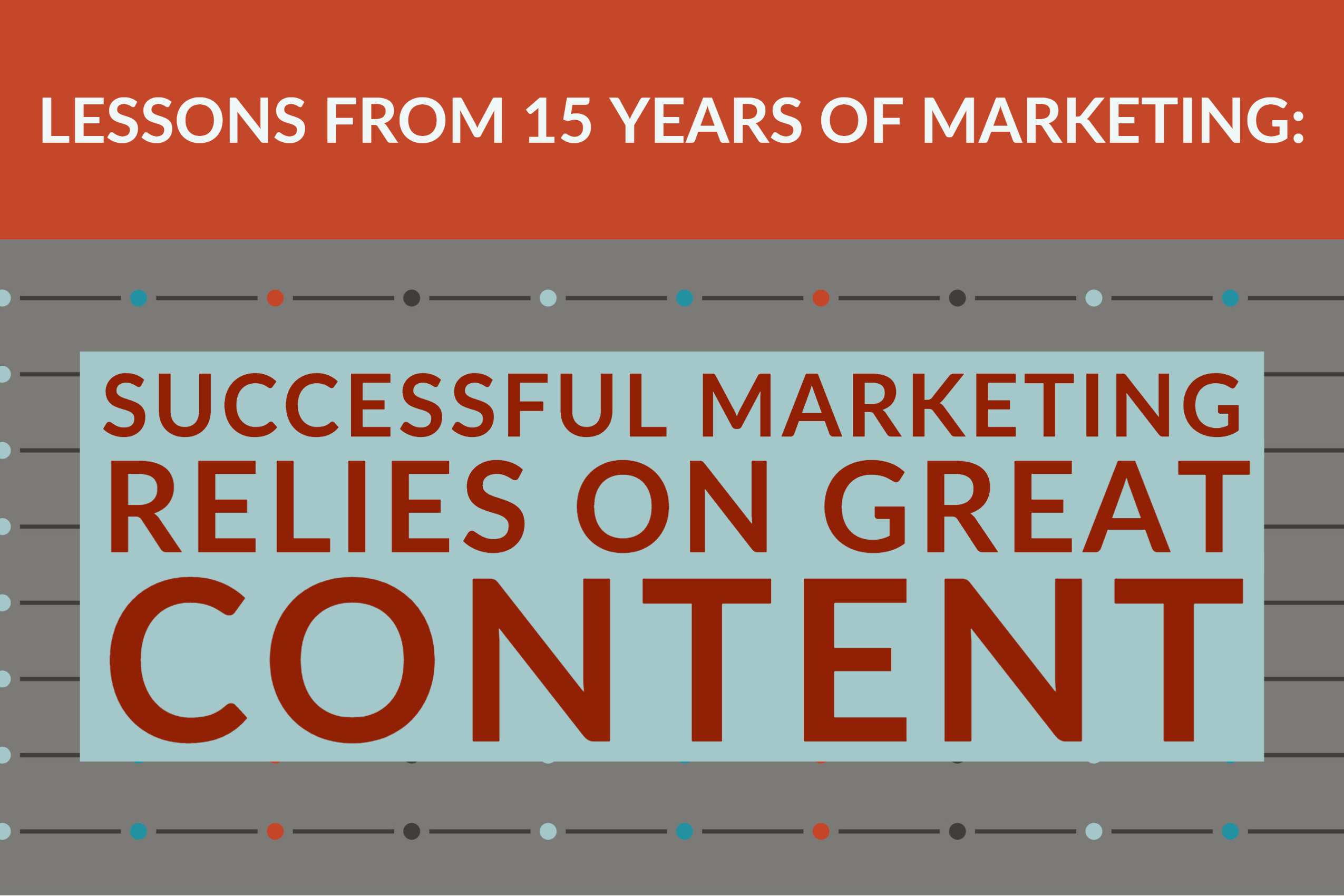 Lessons From 15 Years: Successful Marketing Relies On Great Content