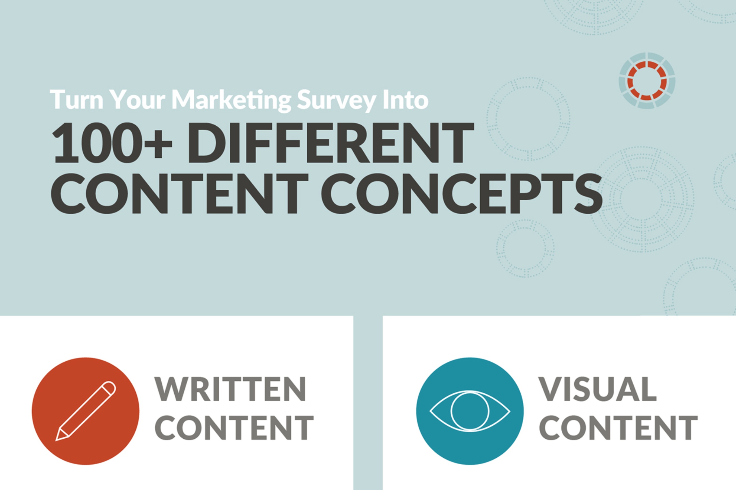 Turn Your Marketing Surveys Into 100+ Content Concepts (infographic)