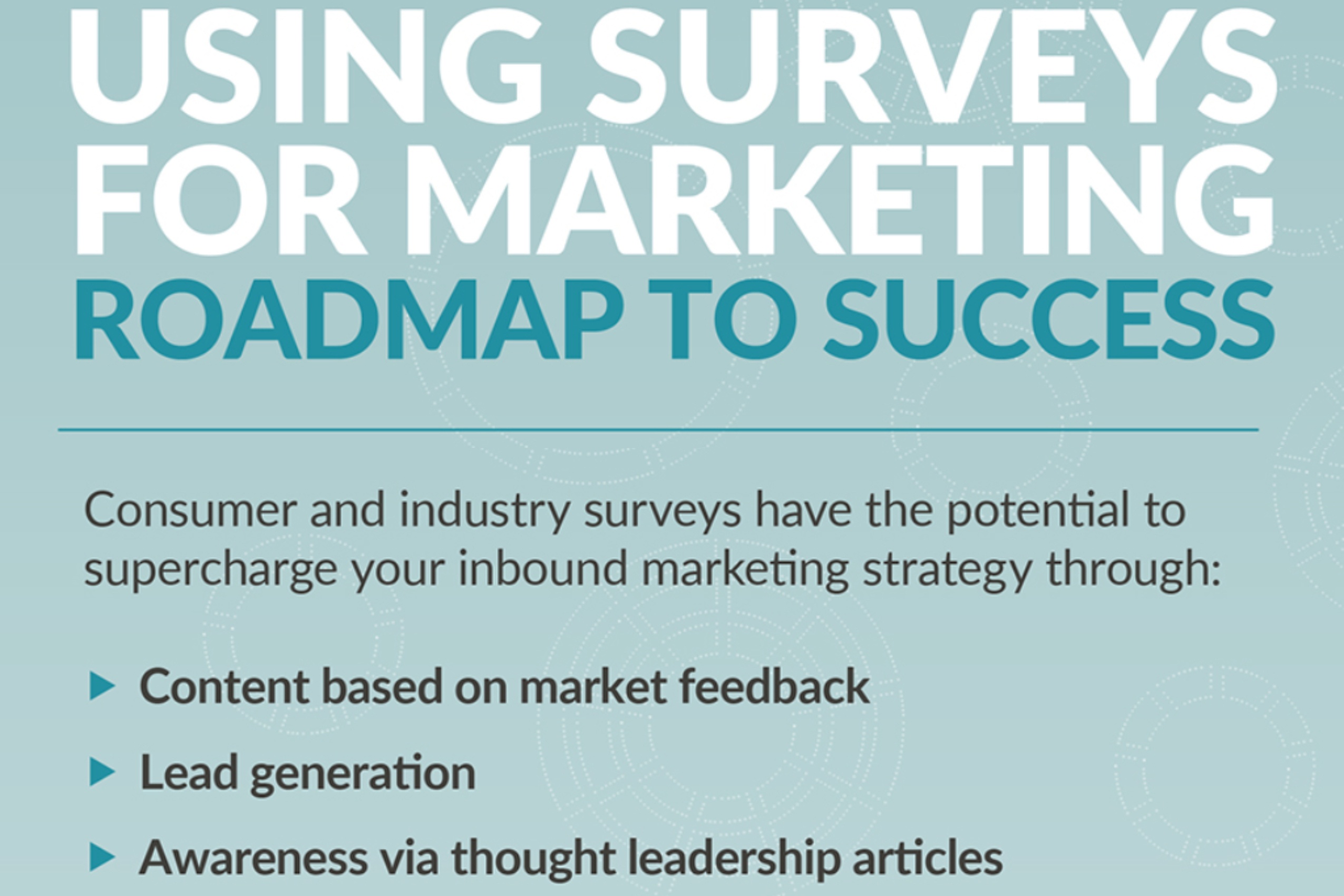 Using Marketing Surveys: Roadmap To Success (infographic)